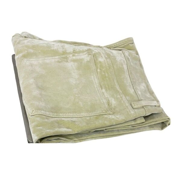 Massimo Dutti Womens Trousers Pants EU 40 US 8 Flocked Velvet Beige 5035/936 NWT - Picture 10 of 10